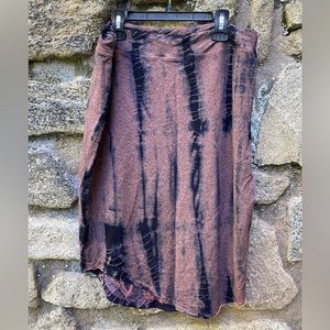 Evereve Sundry Tie Dye Asymmetrical Hem Skirt